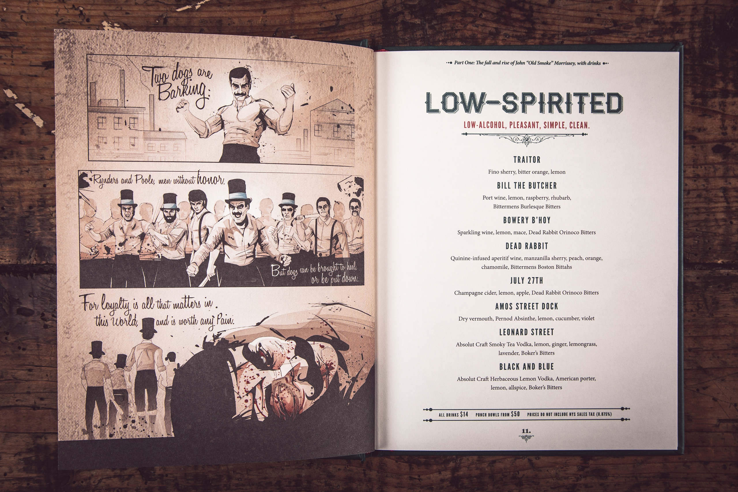 The Dead Rabbit New York Menu
